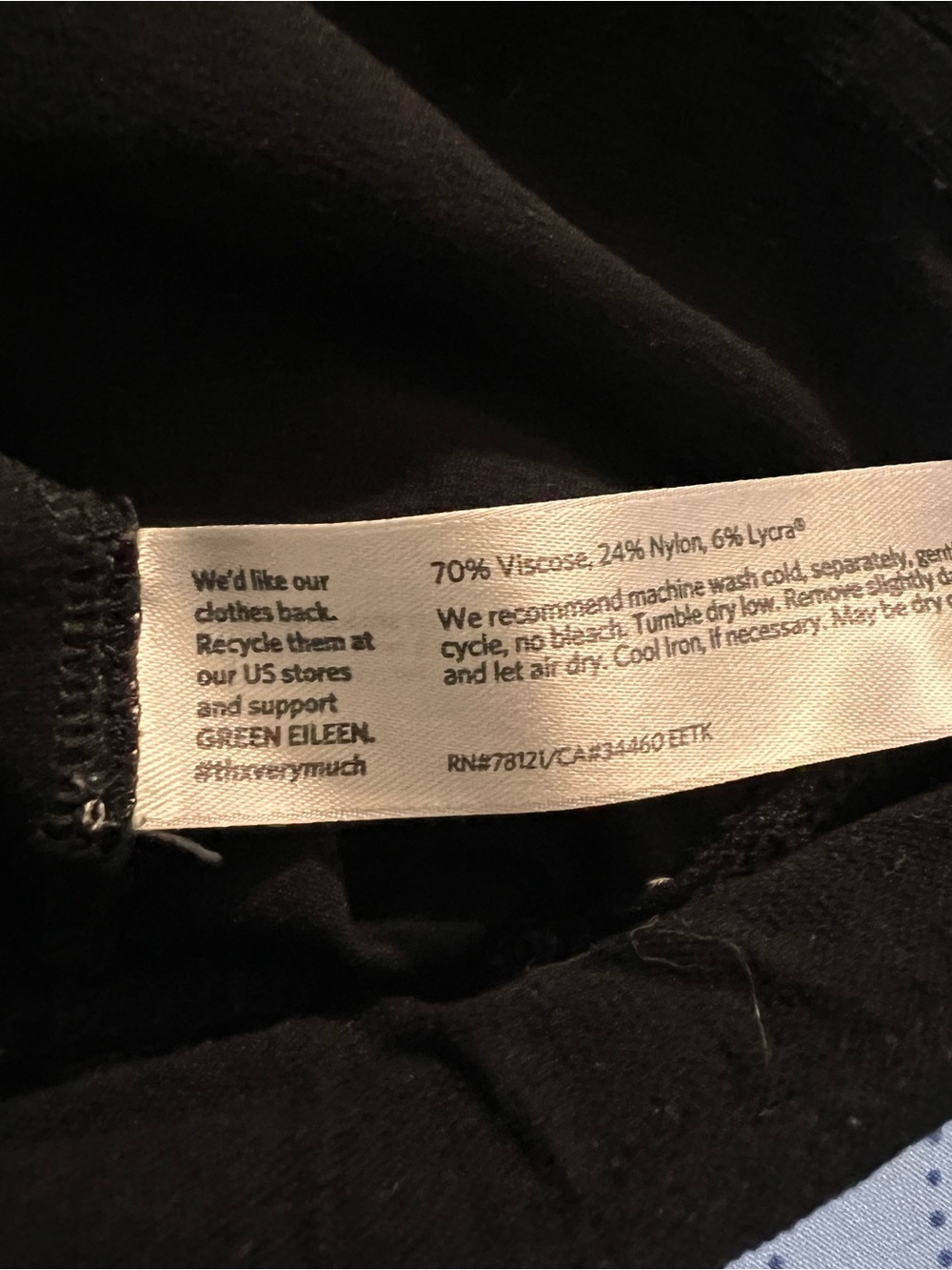 Eileen Fisher washable stretch crepe pant in black size S excellent condition - Picture 10 of 10
